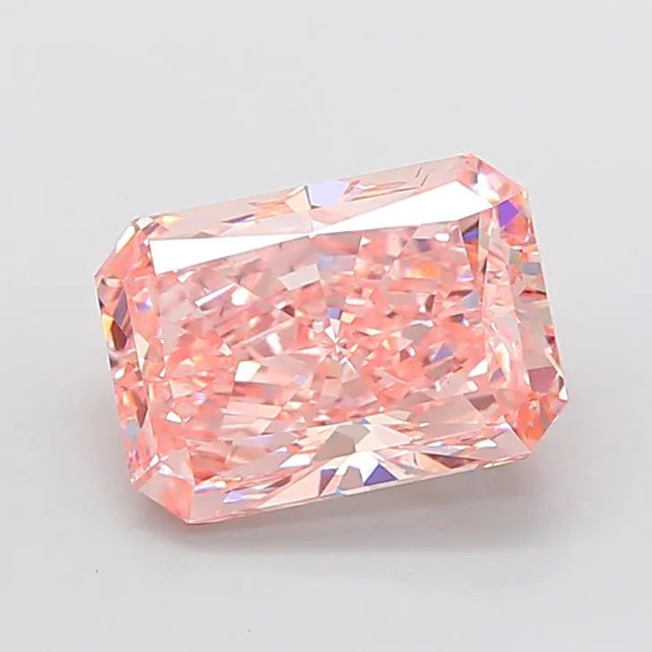 6.02ct Radiant Lab Grown Diamond (Colour Fancy Vivid Pink, Clarity VS1, IGI Certified)