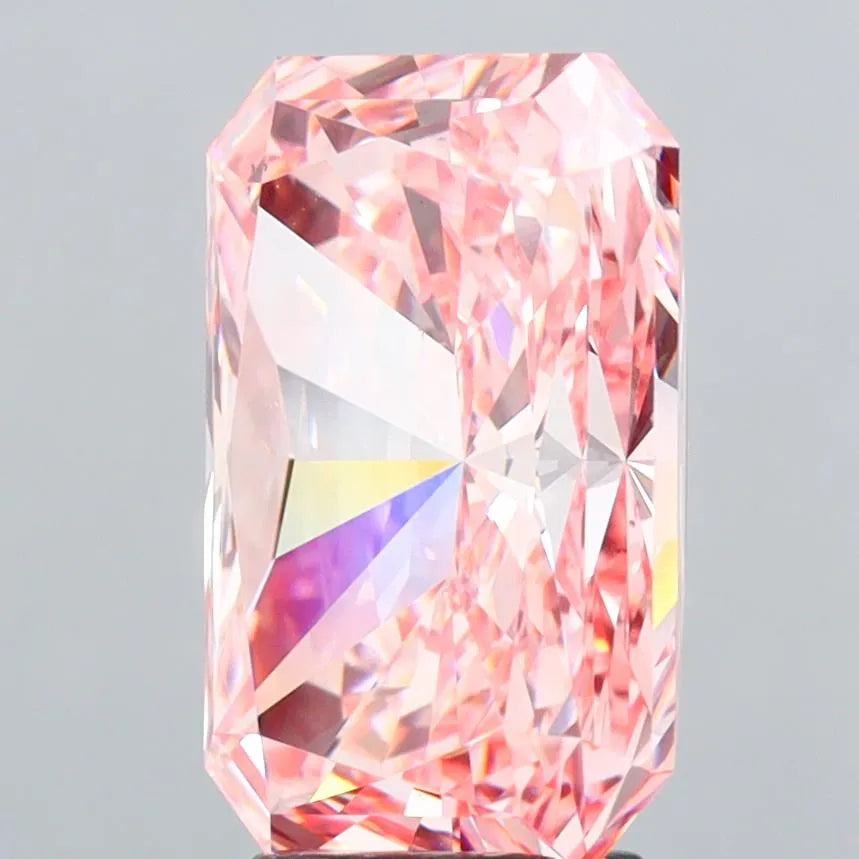 6.02ct Radiant Lab Grown Diamond (Colour Fancy Vivid Pink, Clarity VS2, IGI Certified)