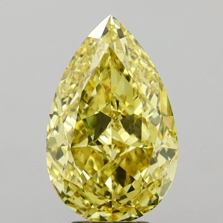 6.03ct Pear Lab Grown Diamond (Colour Fancy Intense Yellow, Clarity VS1, IGI Certified)