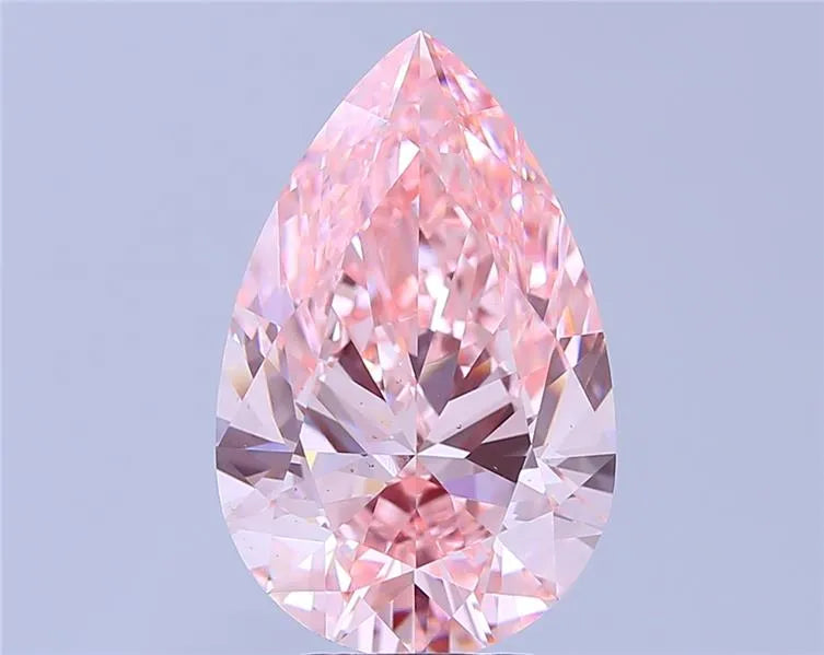 6.03ct Pear Lab Grown Diamond (Colour Fancy Vivid Pink, Clarity VS2, IGI Certified)