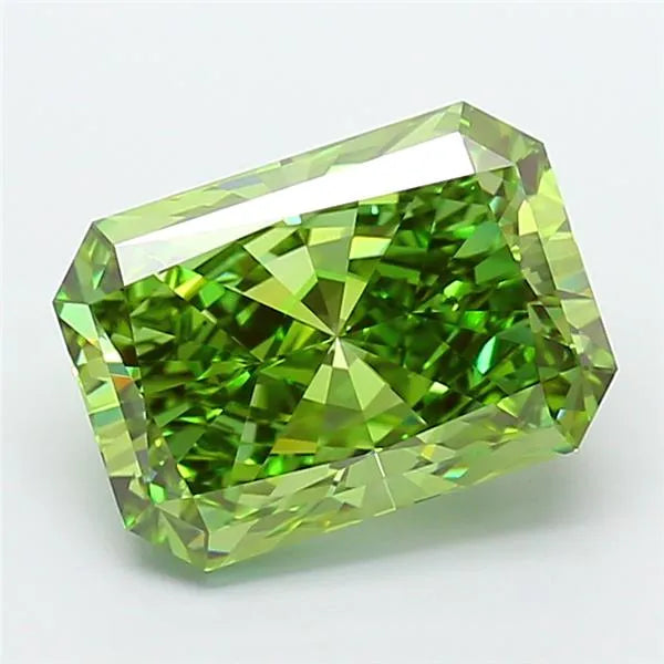 6.03ct Radiant Lab Grown Diamond (Colour Fancy Vivid Green, Clarity VVS2, IGI Certified)