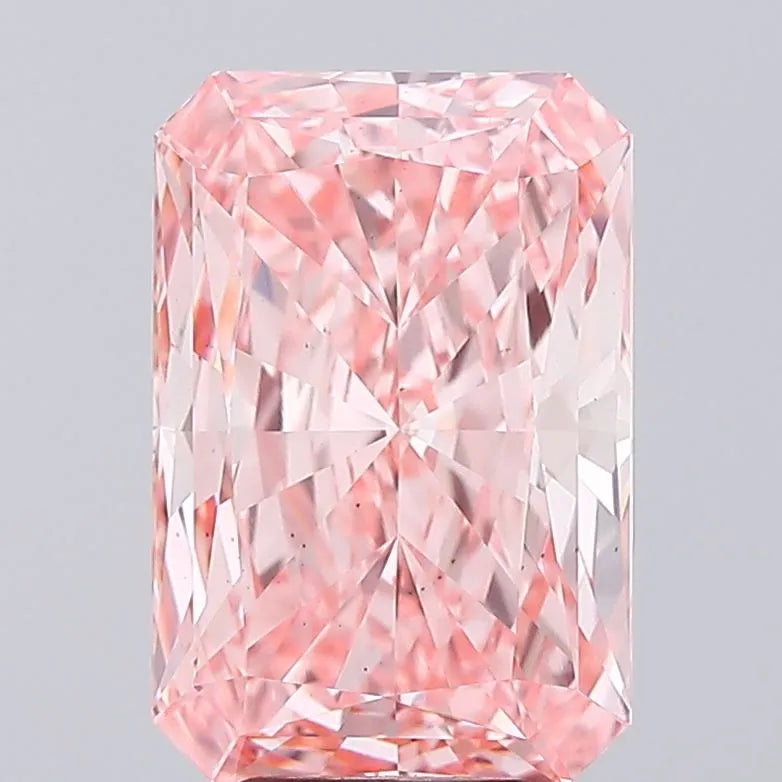 6.03ct Radiant Lab Grown Diamond (Colour Fancy Vivid Pink, Clarity VS2, IGI Certified)