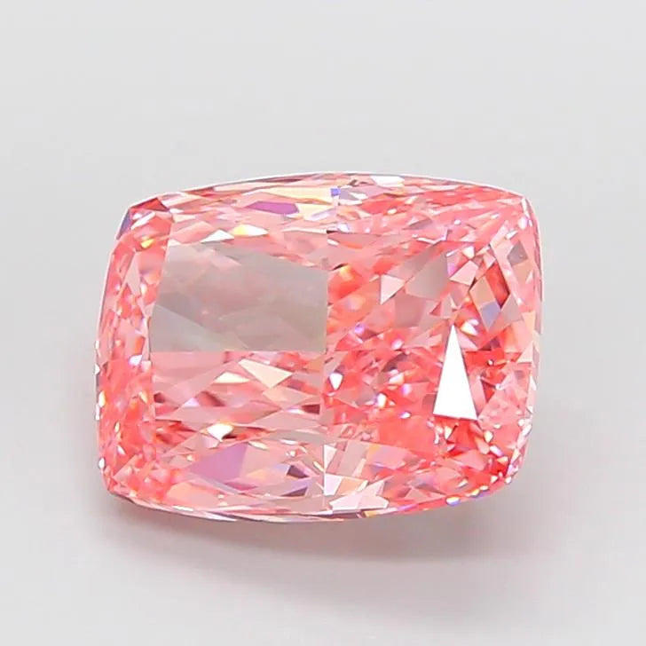 6.05ct Cushion brilliant Lab Grown Diamond (Colour Fancy Vivid Pink, Clarity VVS2, IGI Certified)