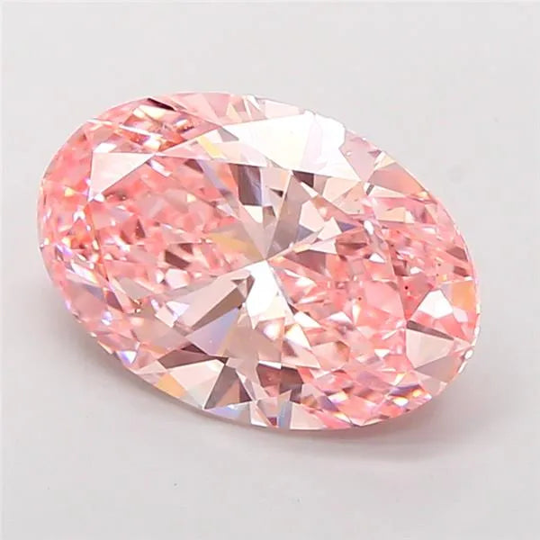 6.05ct Oval Lab Grown Diamond (Colour Fancy Vivid Pink, Clarity VS1, IGI Certified)