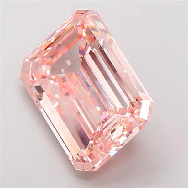 6.06ct Emerald Lab Grown Diamond (Colour Fancy Intense Pink, Clarity VVS2, IGI Certified)