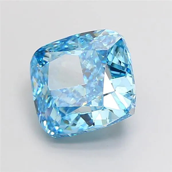 6.08ct Cushion modified Lab Grown Diamond (Colour Fancy Vivid Blue, Clarity VS2, IGI Certified)