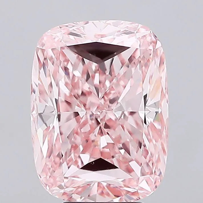 6.08ct Cushion modified Lab Grown Diamond (Colour Fancy Vivid Pink, Clarity VS1, IGI Certified)