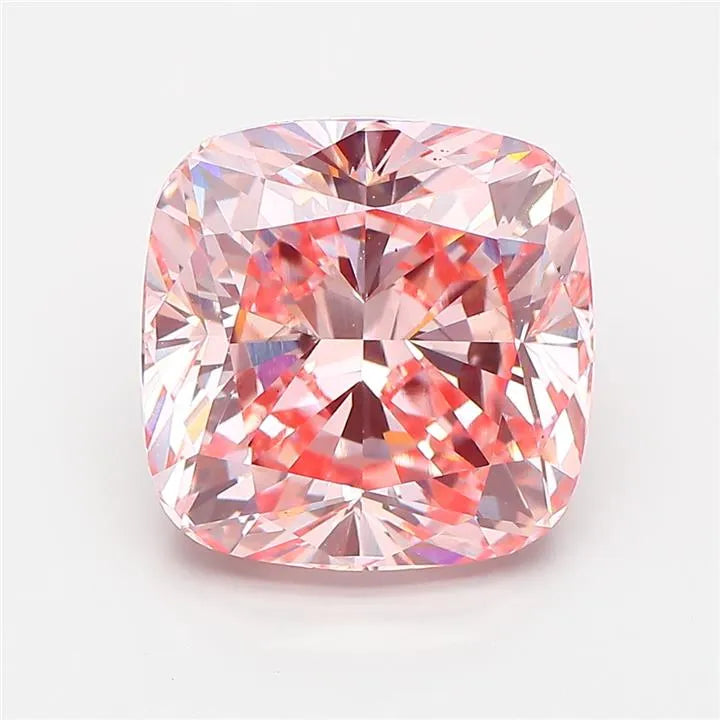 6.09ct Cushion modified Lab Grown Diamond (Colour Fancy Intense Pink, Clarity VS2, IGI Certified)