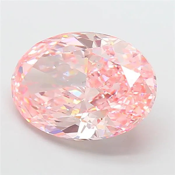 6.09ct Oval Lab Grown Diamond (Colour Fancy Vivid Pink, Clarity VS2, IGI Certified)