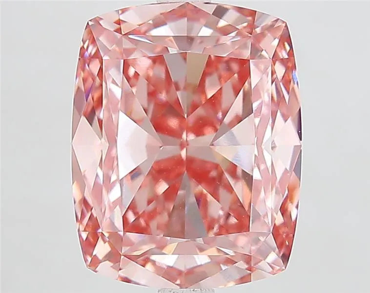6.11ct Cushion modified Lab Grown Diamond (Colour Fancy Intense Pink, Clarity VVS1, IGI Certified)
