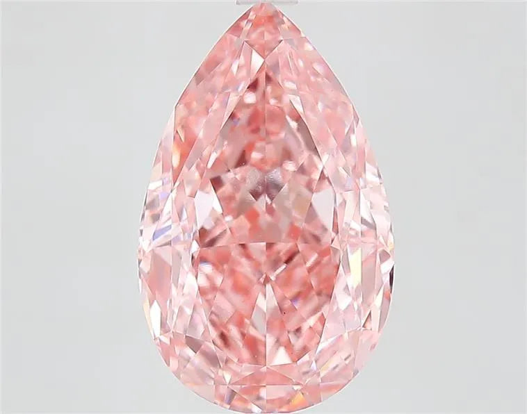 6.11ct Pear Lab Grown Diamond (Colour Fancy Vivid Pink, Clarity VVS2, IGI Certified)