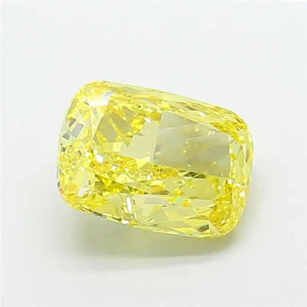 6.12ct Cushion modified Lab Grown Diamond (Colour Fancy Vivid Yellow, Clarity VVS2, IGI Certified)
