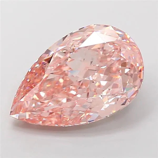 6.13ct Pear Lab Grown Diamond (Colour Fancy Intense Pink, Clarity VS1, IGI Certified)