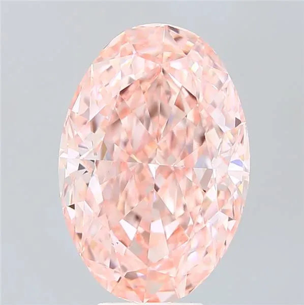 6.22ct Oval Lab Grown Diamond (Colour Fancy Vivid Pink, Clarity VS1, IGI Certified)