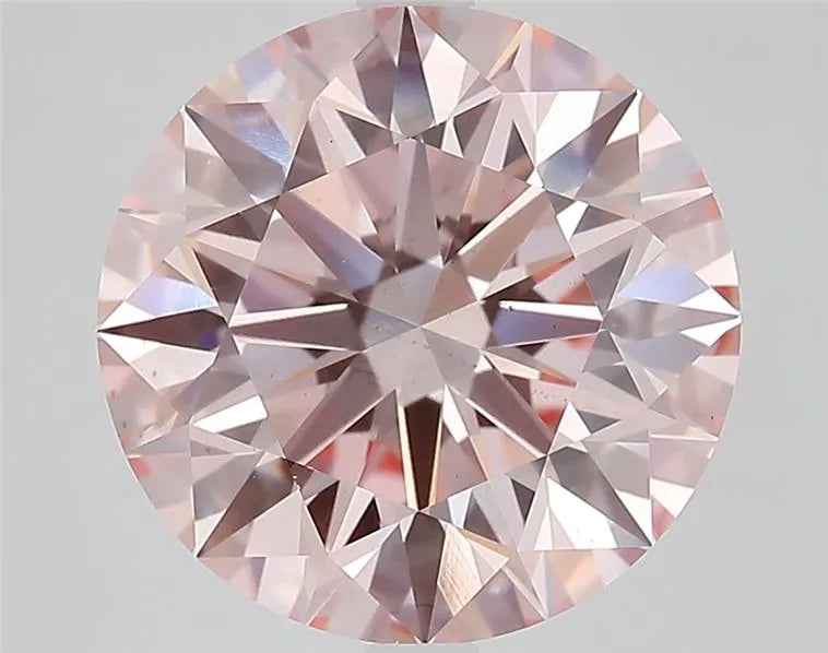 6.28ct Round Lab Grown Diamond (Colour Fancy Intense Pink, Clarity VS2, Cut ID, IGI Certified)