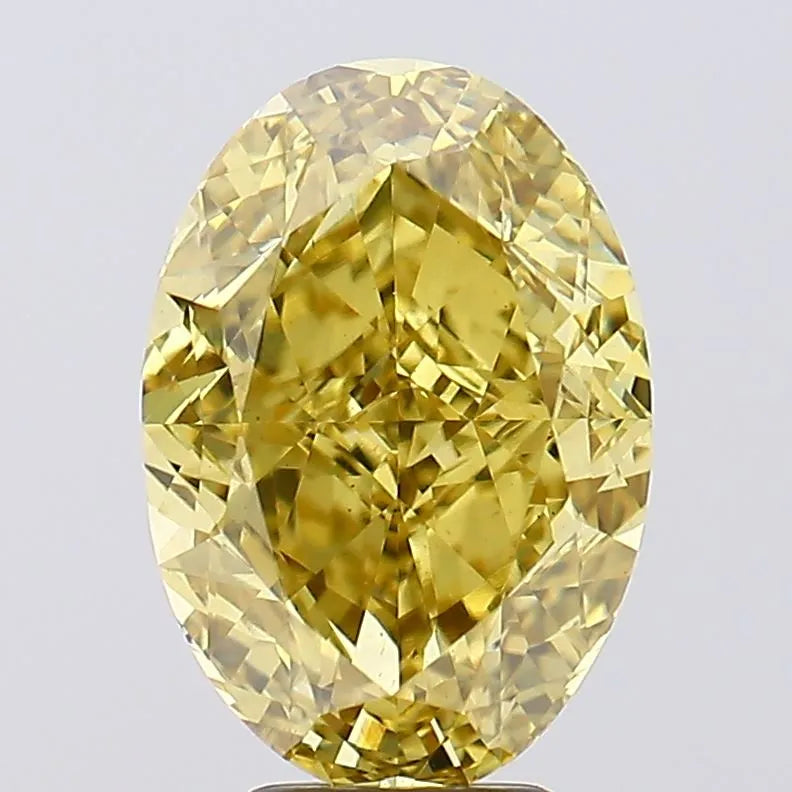 6.33ct Oval Lab Grown Diamond (Colour Fancy Vivid Yellow, Clarity VS1, IGI Certified)