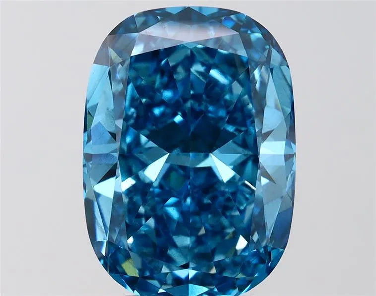 6.40ct Cushion modified Lab Grown Diamond (Colour Fancy Vivid Blue, Clarity VS2, IGI Certified)