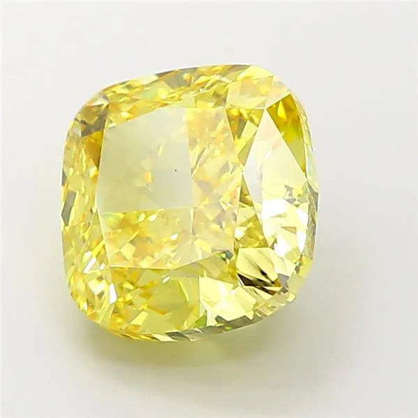 6.43ct Cushion modified Lab Grown Diamond (Colour Fancy Vivid Yellow, Clarity VS2, IGI Certified)