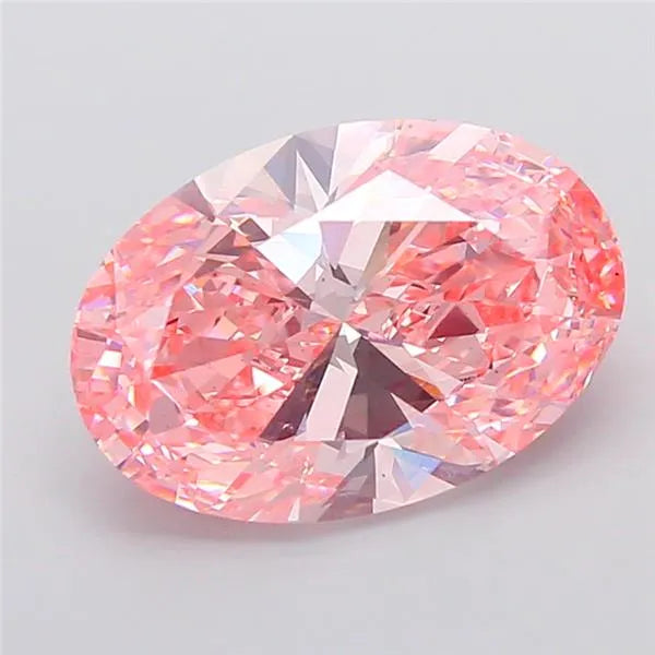 6.50ct Oval Lab Grown Diamond (Colour Fancy Vivid Pink, Clarity VS1, IGI Certified)