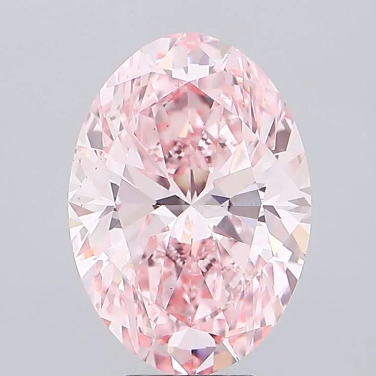 6.51ct Oval Lab Grown Diamond (Colour Fancy Vivid Pink, Clarity VS1, IGI Certified)