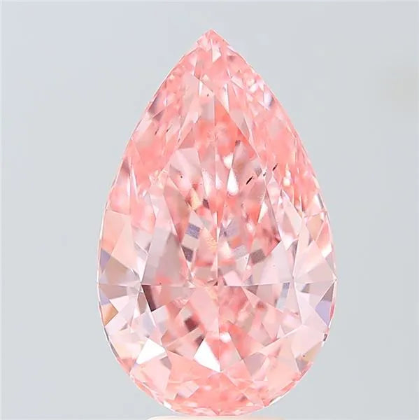 6.51ct Pear Lab Grown Diamond (Colour Fancy Vivid Pink, Clarity VS2, IGI Certified)