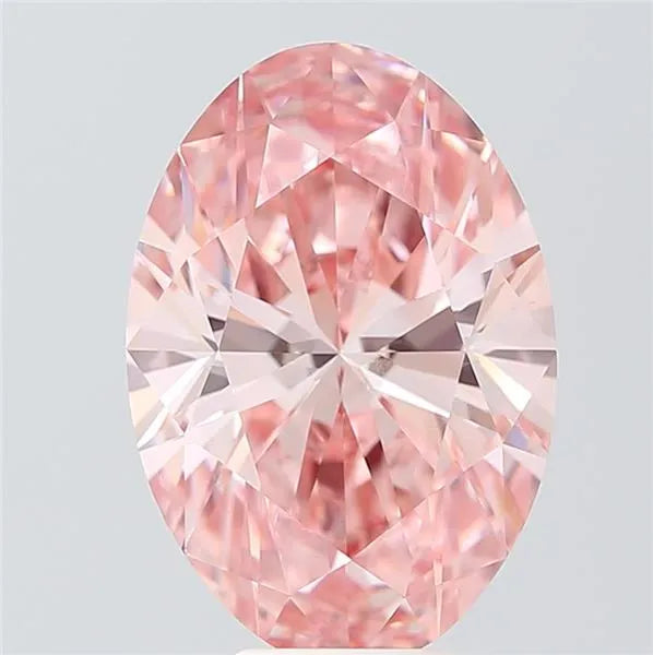 6.60ct Oval Lab Grown Diamond (Colour Fancy Vivid Pink, Clarity VVS2, IGI Certified)