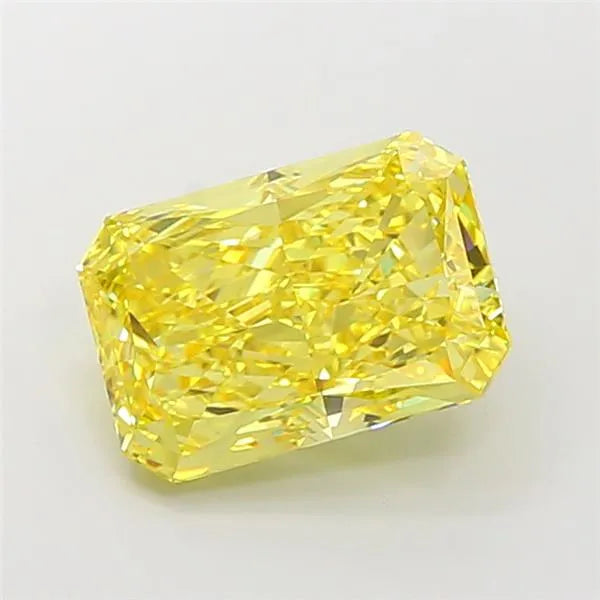 6.64ct Radiant Lab Grown Diamond (Colour Fancy Vivid Yellow, Clarity VVS2, IGI Certified)