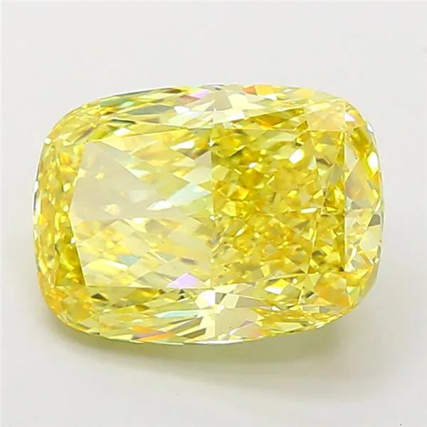 6.85ct Cushion modified Lab Grown Diamond (Colour Fancy Vivid Yellow, Clarity VS2, IGI Certified)