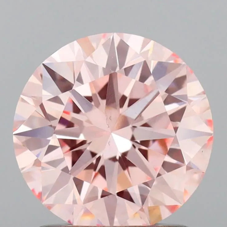 1.31ct Round Lab Grown Diamond (Colour Fancy Intense Pink, Clarity VS1, Cut EX, IGI Certified)
