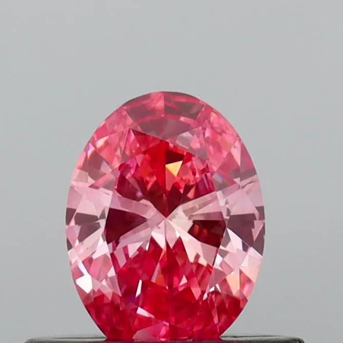 0.38ct Oval Lab Grown Diamond (Colour Fancy Vivid Pink, Clarity VS1, IGI Certified)
