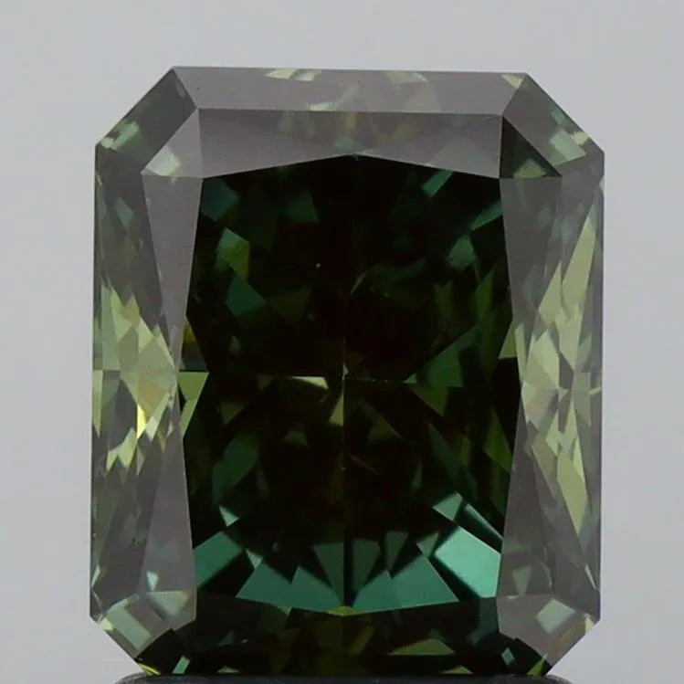 1.52ct Radiant Lab Grown Diamond (Colour Fancy Deep Green, Clarity VS1, IGI Certified)