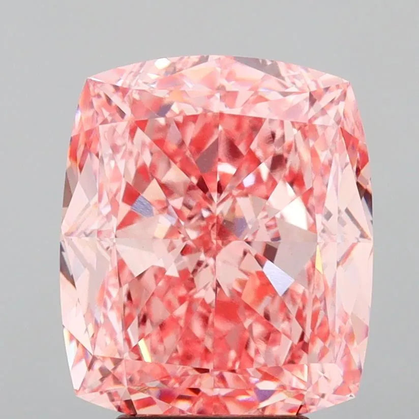 6.02ct Cushion modified Lab Grown Diamond (Colour Fancy Vivid Pink, Clarity VS1, IGI Certified)