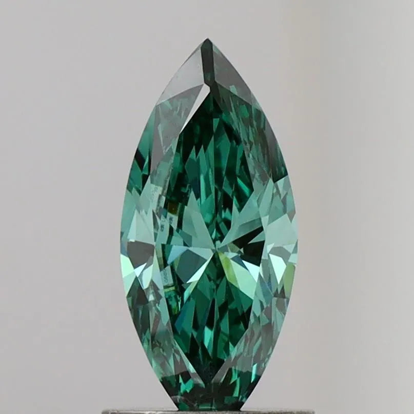 0.98ct Marquise Lab Grown Diamond (Colour Fancy Vivid Green, Clarity VS1, IGI Certified)