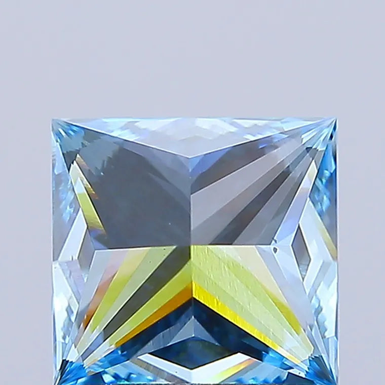 2.03ct Princess Lab Grown Diamond (Colour Fancy Vivid Blue, Clarity VS2, IGI Certified)