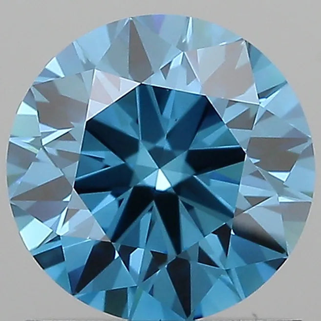 1.06ct Round Lab Grown Diamond (Colour Fancy Vivid Blue, Clarity VVS1, Cut EX, IGI Certified)