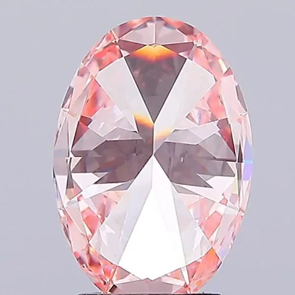 3.03ct Oval Lab Grown Diamond (Colour Fancy Vivid Pink, Clarity VVS2, IGI Certified)