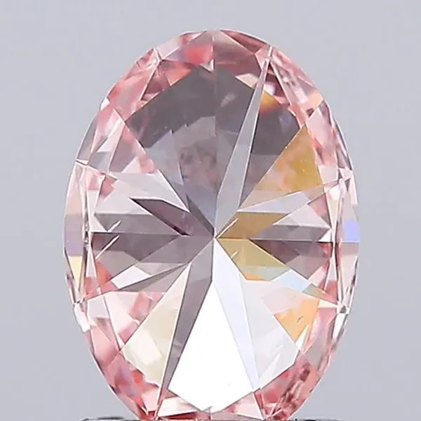 1.51ct Oval Lab Grown Diamond (Colour Fancy Vivid Pink, Clarity VS2, IGI Certified)