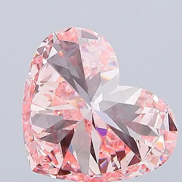 7.02ct Heart Lab Grown Diamond (Colour Fancy Intense Pink, Clarity VS1, IGI Certified)