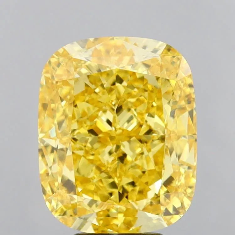 7.00ct Cushion modified Lab Grown Diamond (Colour Fancy Intense Yellow, Clarity VS1, IGI Certified)