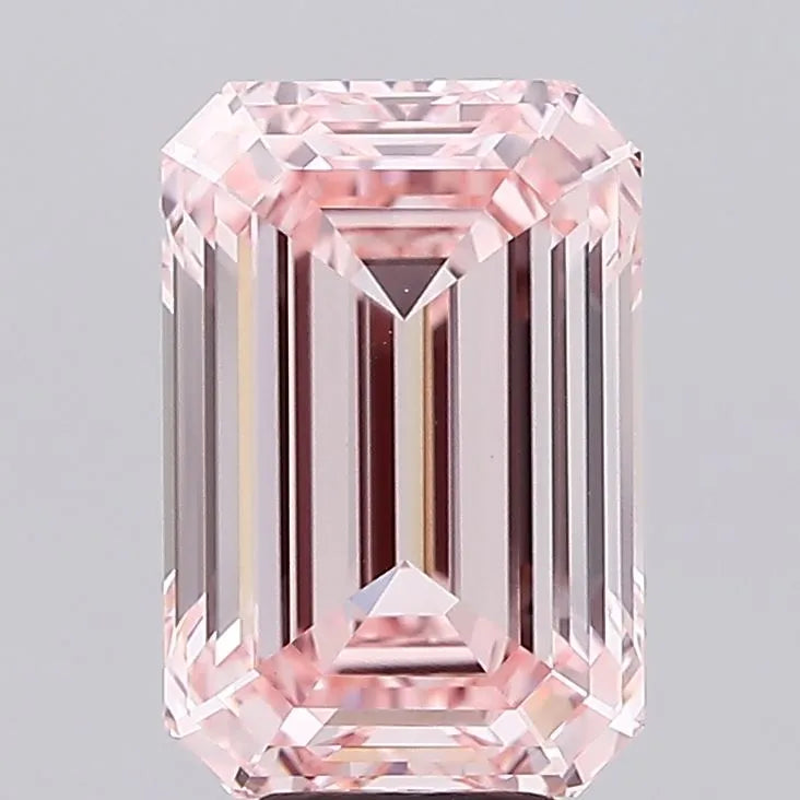 7.01ct Emerald Lab Grown Diamond (Colour Fancy Intense Pink, Clarity VVS2, IGI Certified)