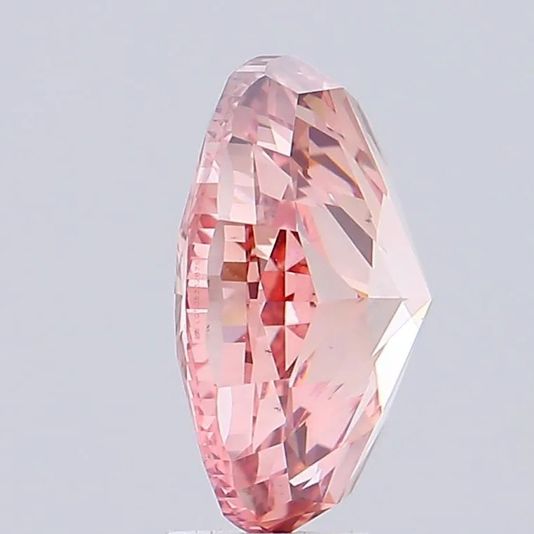 7.01ct Oval Lab Grown Diamond (Colour Fancy Vivid Pink, Clarity VS1, IGI Certified)