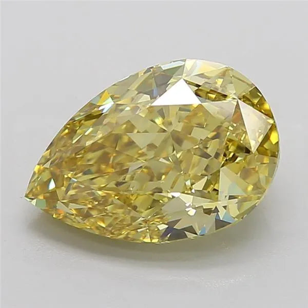 7.01ct Pear Lab Grown Diamond (Colour Fancy Intense Yellow, Clarity VS1, IGI Certified)