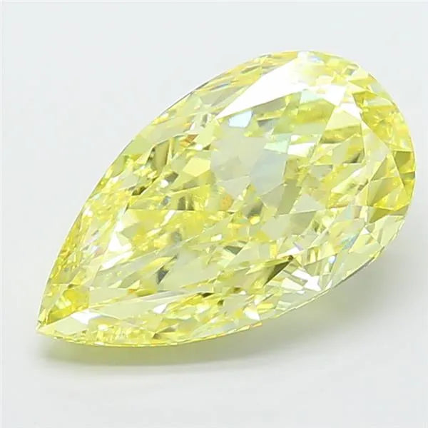 7.01ct Pear Lab Grown Diamond (Colour Fancy Intense Yellow, Clarity VVS2, IGI Certified)