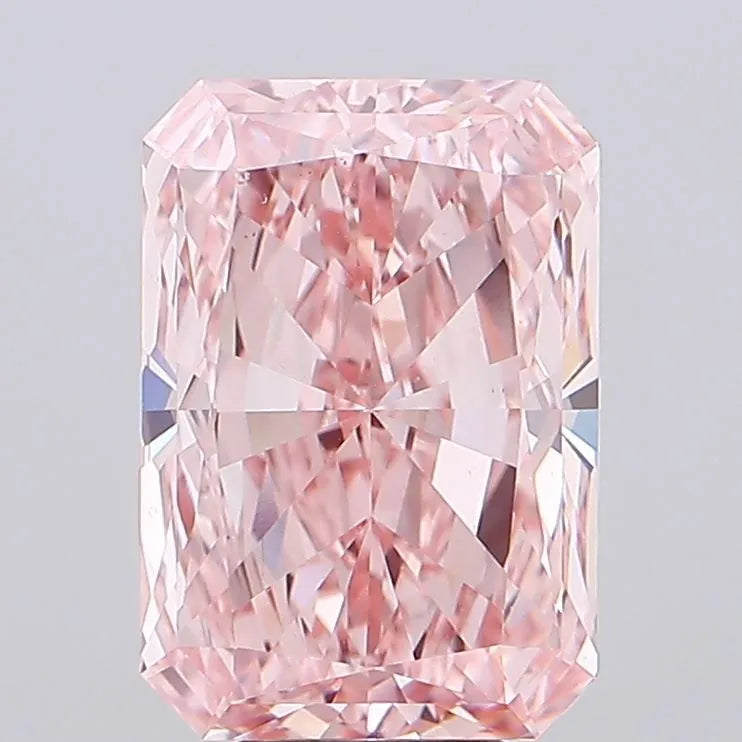 7.01ct Radiant Lab Grown Diamond (Colour Fancy Vivid Pink, Clarity VS1, IGI Certified)