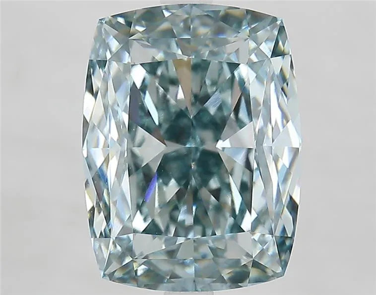 7.02ct Cushion modified Lab Grown Diamond (Colour Fancy Vivid Blueish Green, Clarity VVS2, IGI Certified)