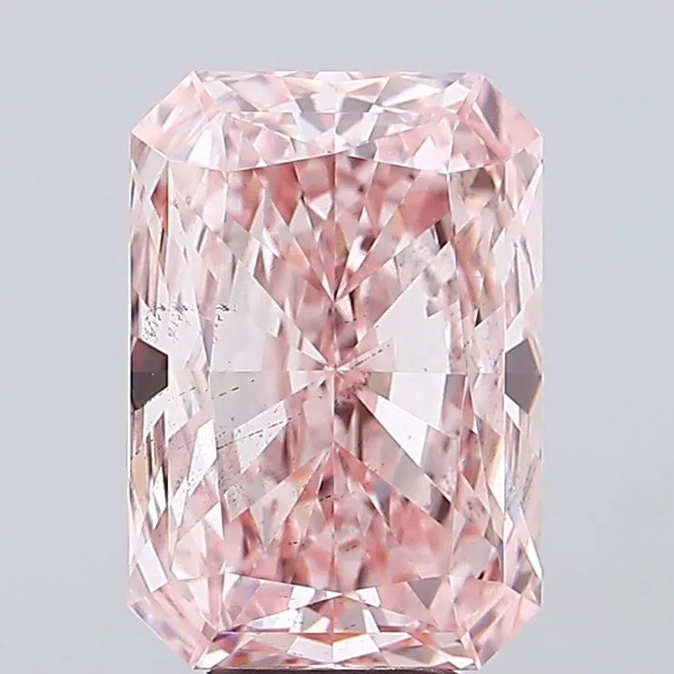 7.02ct Radiant Lab Grown Diamond (Colour Fancy Vivid Pink, Clarity SI1, IGI Certified)
