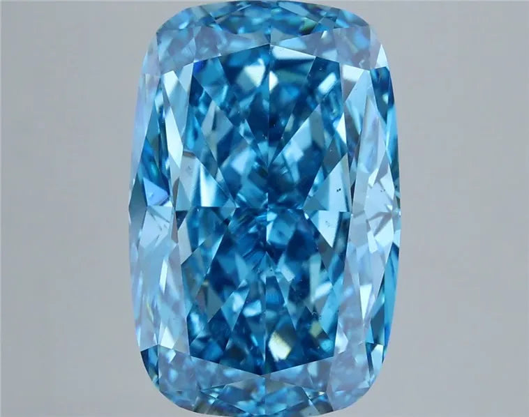 7.03ct Cushion modified Lab Grown Diamond (Colour Fancy Vivid Blue, Clarity VS2, IGI Certified)