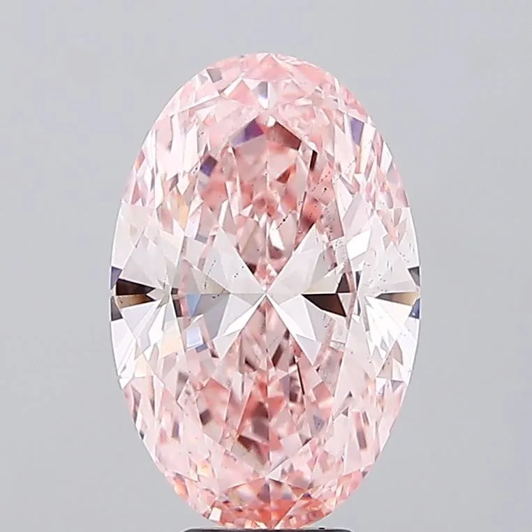 7.03ct Oval Lab Grown Diamond (Colour Fancy Intense Pink, Clarity VS2, IGI Certified)