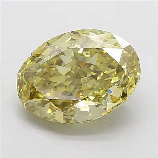 7.03ct Oval Lab Grown Diamond (Colour Fancy Yellow, Clarity VS1, IGI Certified)