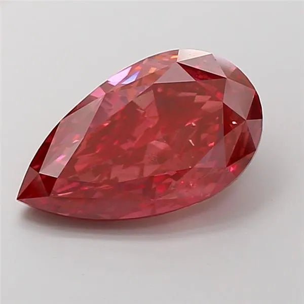 7.04ct Pear Lab Grown Diamond (Colour Fancy Vivid Red, Clarity VS2, Uncertified)